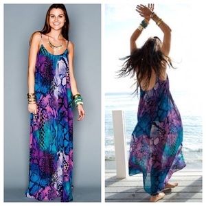 Show Me Your Mumu Snake Trapeze Maxi Dress